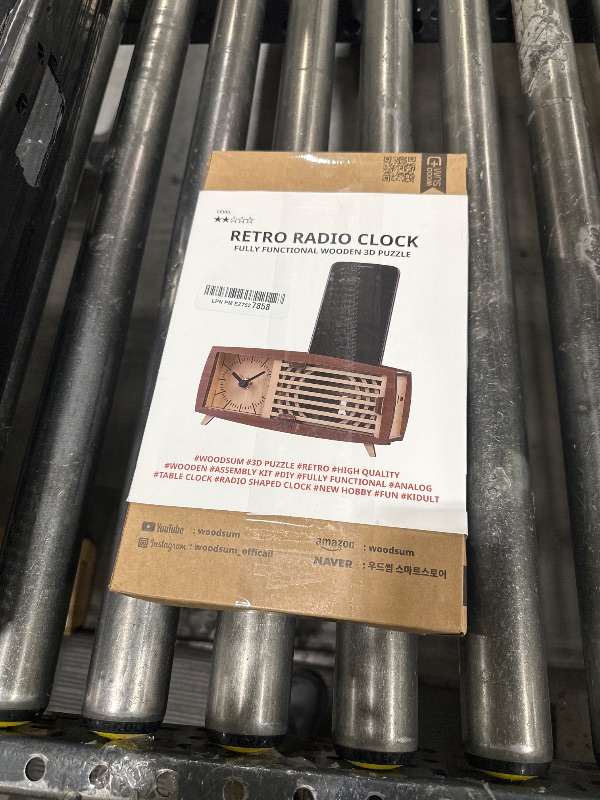 Photo 1 of WOOD SUM Retro Radio Shaped Clock Wooden 3D Puzzle for Adult