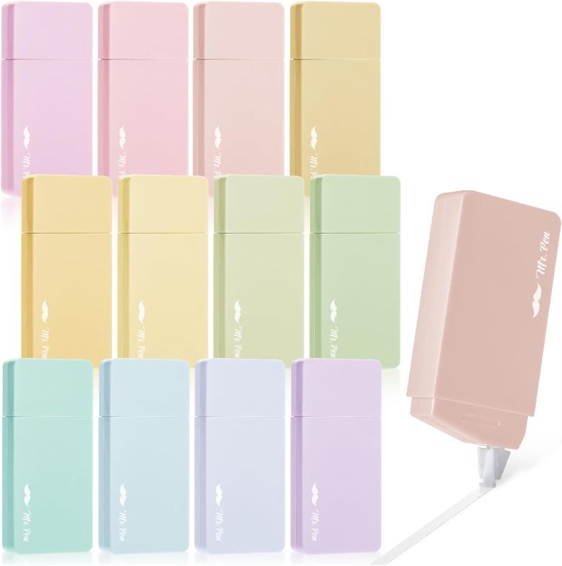 Photo 1 of Mr. Pen- Aesthetic Correction Tape, 0.2" x 236", 6 pcs, Pastel Colors, Cute Correction Tape