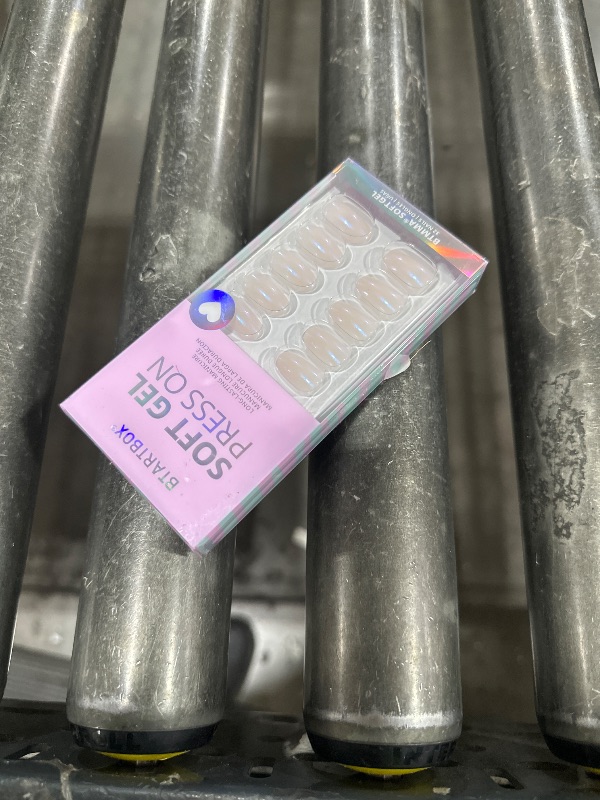 Photo 1 of BTArtbox Press On Nails Short - Soft Gel Chrome Press on Nails Short Oval Nails Fake Nail with Nail Glue, Fit Perfectly, Reusable Glue On Nails in 16 Sizes, Chrome Pearl