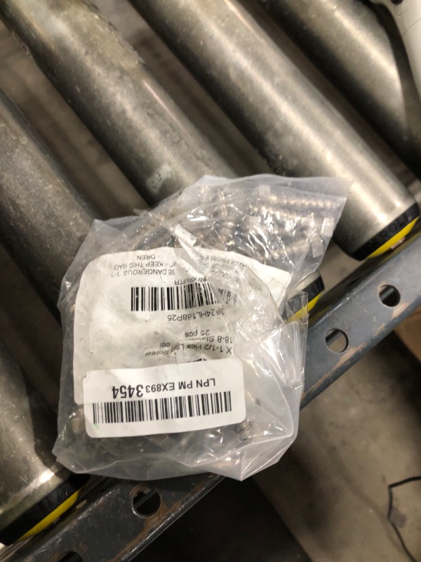 Photo 1 of 3/8 x 1-1/2 Stainless Lag Bolt (25-Pack) 18-8 Stainless Steel, Heavy Duty Hex Wood Lag Screw, ASME B18.2.1 Commercial/Industrial Grade by Makers Bolt