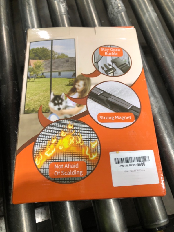 Photo 1 of Fiberglass Magnetic Screen Door Fit Door Size 30 x 80 in- Heavy Duty Fiberglass Screen Door Mesh for Interior Door, Patio and Sliding Doors - Door Screen Magnetic Closure Let Fresh Air in