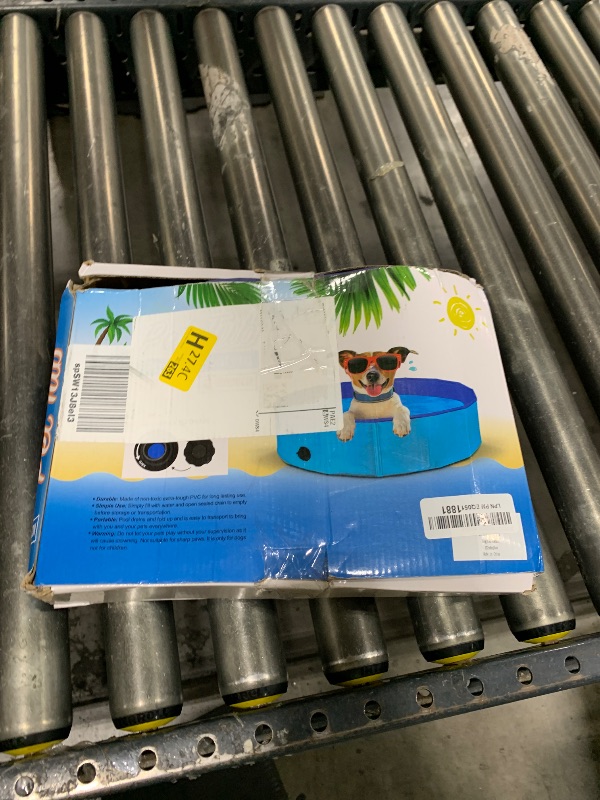 Photo 1 of Dog Pool Foldable pet Pool Dog Swimming Pool pet Swimming Pool PVC Non-Slip for All Kinds of Pets (32x8in)