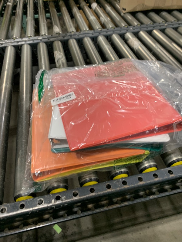 Photo 1 of SUNEE 1 Inch Binders 3 Ring 6 Pack, Clear View Three Ring Binders PVC-Free (Fit 8.5x11 Inches) for School Binder or Office Binder Supplies, Classic 6 Colors