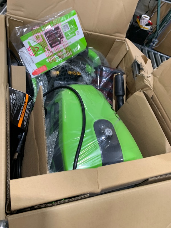Photo 1 of Greenworks 3000 PSI 2.0 GPM Electric Cold Water Pressure Washer with 5 Spray Nozzles - 5113902
