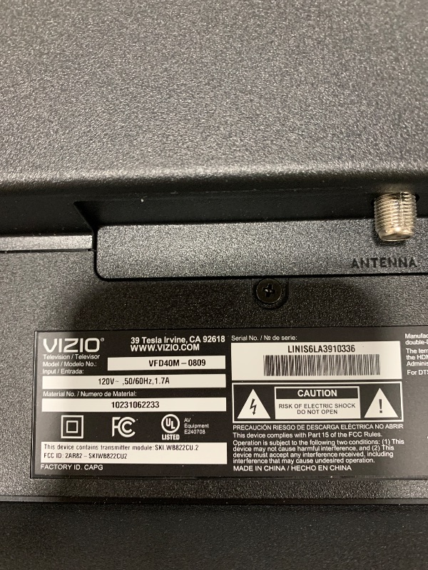 Photo 1 of VIZIO 40-inch Full HD 1080p Smart TV with DTS Virtual: X, Alexa Compatibility, Google Cast Built-in, Bluetooth Headphone Capable, (VFD40M-08 New)
