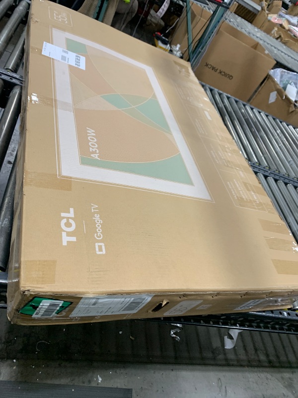 Photo 1 of [SOLD FOR PARTS ONLY] TCL 55-Inch Class NXTVISION Series QLED 4K UHD Google Smart TV Canvas Style Art Frame TV - QLED, 120hz, Matte Anti-Glare Screen, Free Bezel and Frame, Atmos, Free Art Included (55A300W, 2024 Model)