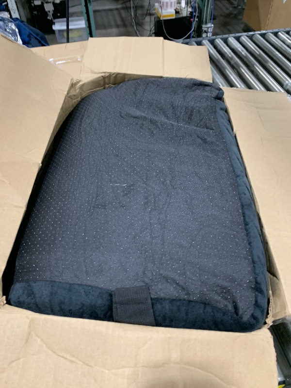 Photo 1 of Dog Car Seat for Medium Dogs - Pet Car Seat with 2 Safety Straps & Waterproof Padding, Portable Pet Carrier for Cars, Trucks & SUVs, Comfortable Booster Bed for Pets Up to 55lbs (Black/Grey)