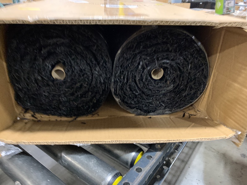 Photo 1 of Sekcen 2 Pack Rubber Mulch Roll Mat for Landscaping Recycled Rubber Walkway Black Permanent Mulch Pathway Playground 8' x 2'
