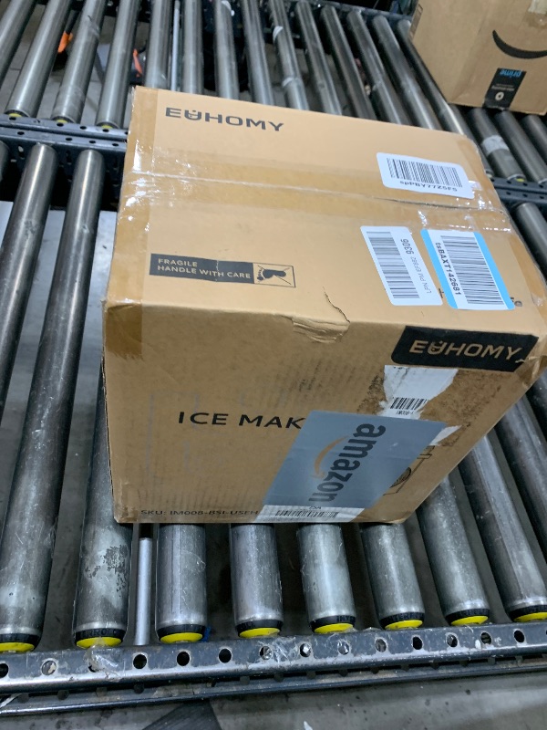 Photo 1 of EUHOMY Ice Maker Countertop, 9 Cubes Ready in 6 Mins, 26lbs/24H, Self-Cleaning, Portable Ice Maker Machine with Carry Handle, Basket and Scoop, 2 Sizes of Bullet Ice for Home, Kitchen, Office