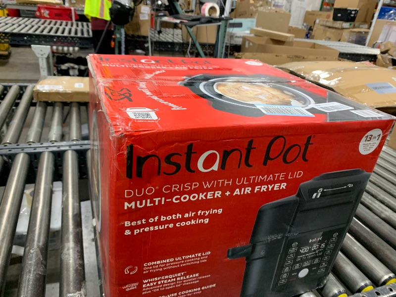 Photo 1 of Instant Pot Duo Crisp Ultimate Lid,13-in-1 Air Fryer&Pressure Cooker Combo, Sauté, Slow Cook, Bake, Steam, Warm, Roast, Dehydrate, Sous Vide&Proof, App With Over 800 Recipes,1500 watts,6.5 Quart,Black
