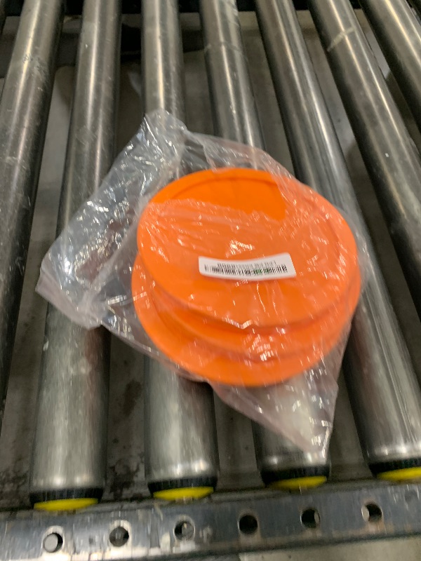 Photo 1 of Replacement Lid for Pyrex 6" Storage Plastic Cover 4 Cup Bowl 7201-PC Orange (4-Pack)