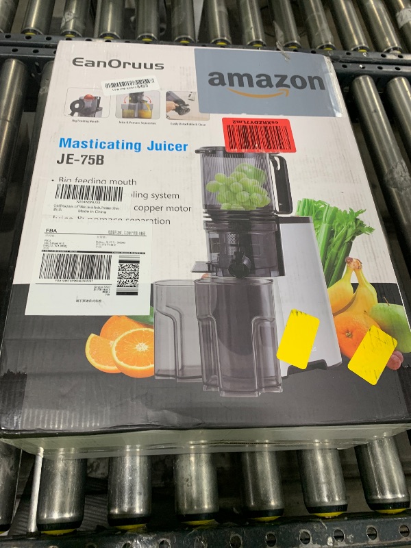 Photo 1 of Cold Press Juicer, 5.3" Wide Feed Chute Juice Extractor Machine with 400W, High Juice Yield, Slow Masticating Juicer for Whole Vegetables & Fruits, Metallic Silver
