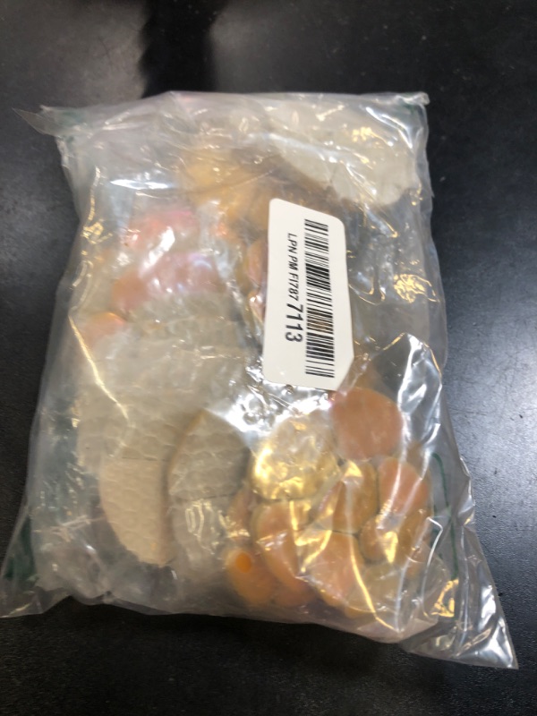 Photo 1 of 1.1 LB Random Iridescent Flower Ceramic Mosaic Tiles for DIY Crafts,3 Size Flowers Mosaic Pieces for Artwork,Photo Frames,Cups,Flower Pots,Fish Tank,Vases,Make Stepping Stones (Orange)