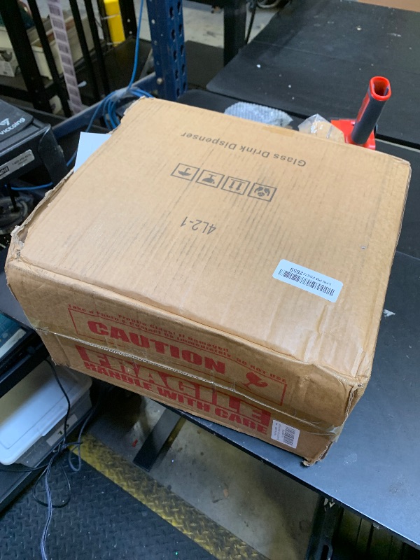 Photo 1 of 2PCS Large Drink Dispensers for Parties,Glass Beverage Dispenser with Wood Stand,Lemonade Drink Dispenser with Stainless Steel Spigot for Fridge,Water, Juice,Punch,Cocktails,Ice Tea & Sun Tea