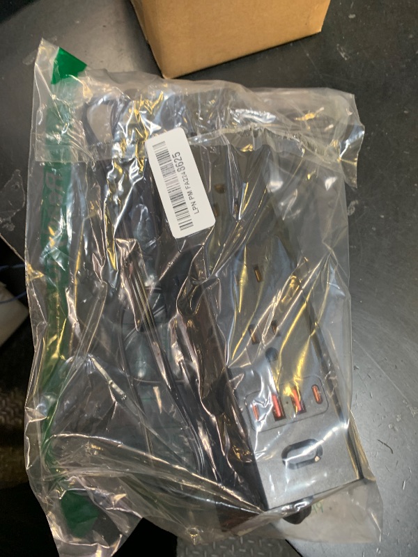 Photo 1 of 12 Outlets Surge Protector Power Strip, HOPOW 5FT Flat Plug Extension Cord with 12 AC Outlets & 4 USB Ports (2 USB C), 1700 Joules, Desk Charging Station for Home Office Room, Black