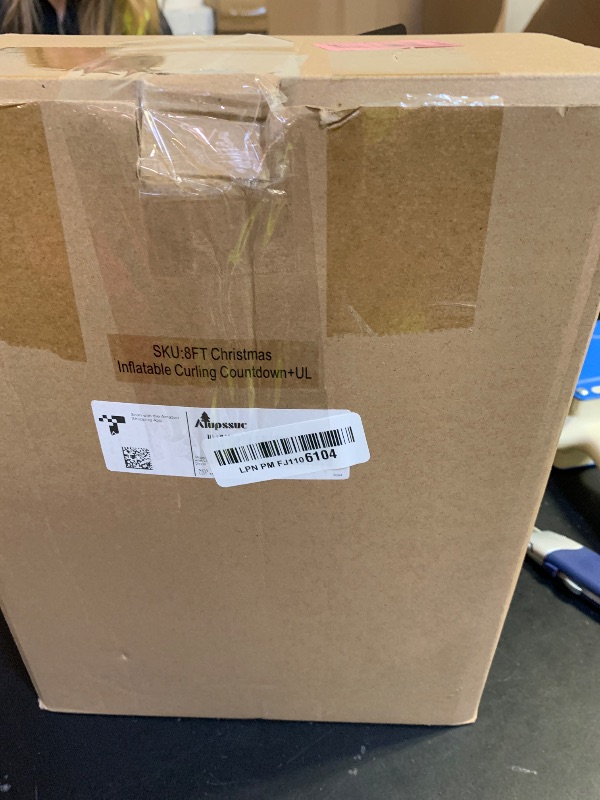 Photo 3 of Alupssuc 8 FT Christmas Inflatable Outdoor Decorations with LED Christmas Countdown Clock, Snowman Santa and Gingerbread Man, Lighted Blow Up Lawn Yard Clearance for Indoor Xmas Holiday Party Decor