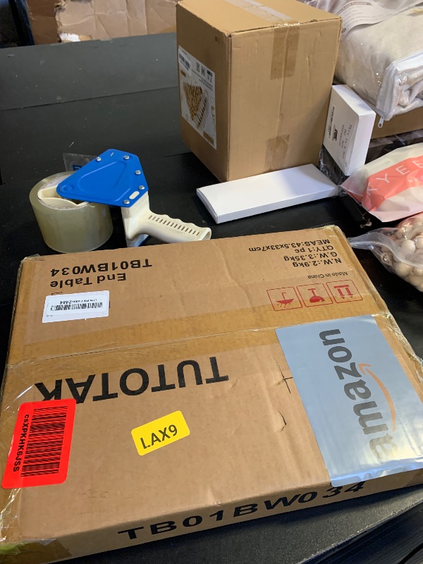 Photo 2 of TUTOTAK End Table, Side Table, Nightstand, 2-Tier Storage Shelf, Sofa Side Table for Small Space, Living Room, Bed Room V1TB01BW034