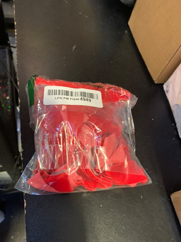 Photo 1 of 12Pcs Red Velvet Ribbon Bows Christmas Tree Decorations,5in x 10in Xmas Ornaments for Tree Home Party Front Door Wreath Holiday Decor