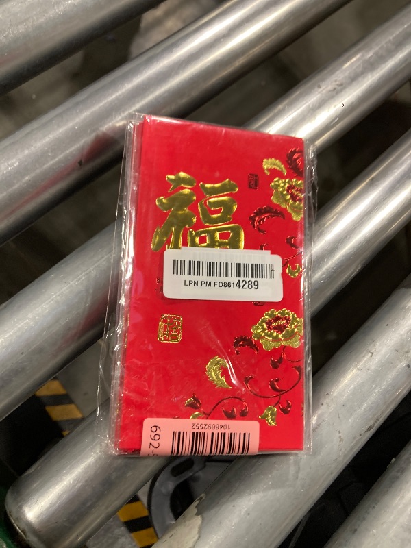 Photo 1 of 36pcs Red Envelopes Chinese New Year, Chinese Envelopes for Money 2026 Lunar New Year of The Horse, Lucky Money Red Packets HongBao with 6 Different Gold Foil Fu Designs for Spring Festival, Large