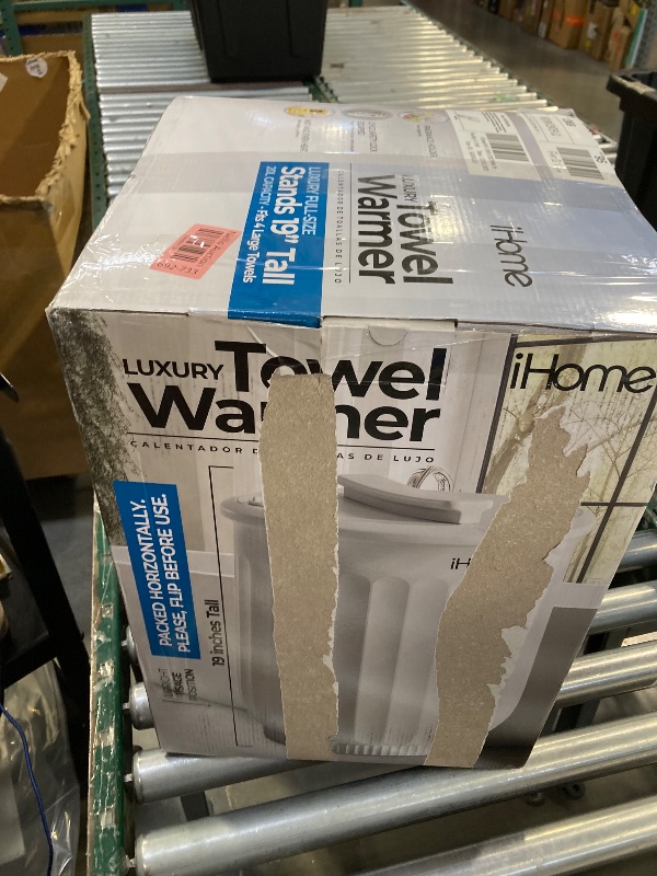 Photo 1 of ***PARTS ONLY*** iHome 20L Towel Warmer Bucket with Inner Fragrance Pad Holder 400 W, White Plastic Finish