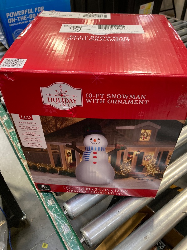 Photo 1 of 10-Foot Tall Vintage Snowman Christmas Airblown Inflatable