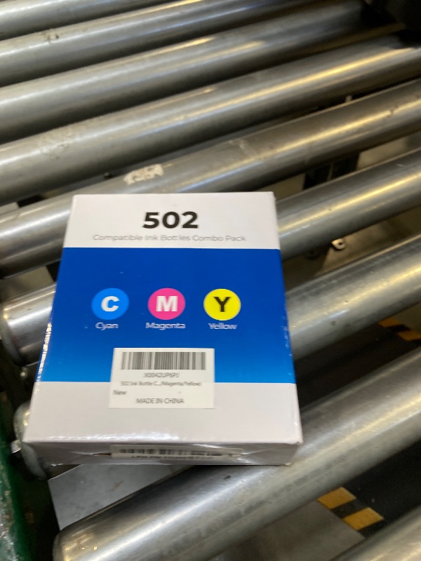 View 2 of 502 Ink Bottle Color Combo Pack ET-2760 ET-2850 ET-4760 ET-3850 Replacement for 502 Ink Refill Bottles Color for ET-4850 ET 2760 ET-3760 ET-4760 ET 2850 ET3850 Printer (Cyan/Magenta/Yellow)