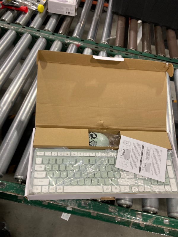 Photo 1 of Wireless Keyboard and Mouse Combo, Full-Sized Wireless Keyboard and Adjustable DPI Mouse, 2.4GHz USB Receiver, Silent Keyboard and Mouse for PC, Windows, MAC, Desktop, Laptop (Avocado Green)