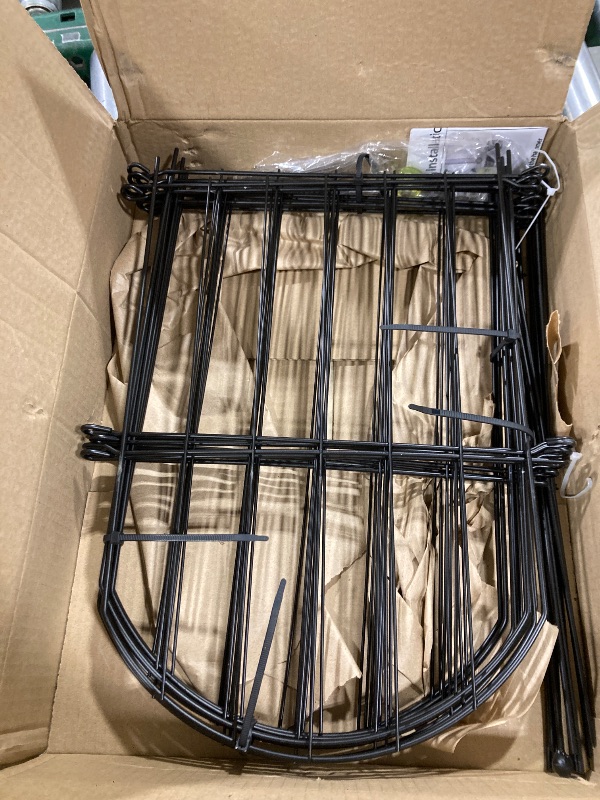 Photo 1 of Decorative Garden Fence 17in (H) x10ft (L), Arched Rustproof Metal No Dig Fence for Dogs & Rabbit, Ornamental Animal Barrier for Flower Beds, Border Panels Fencing for Yard & Patio Outdoor Decor