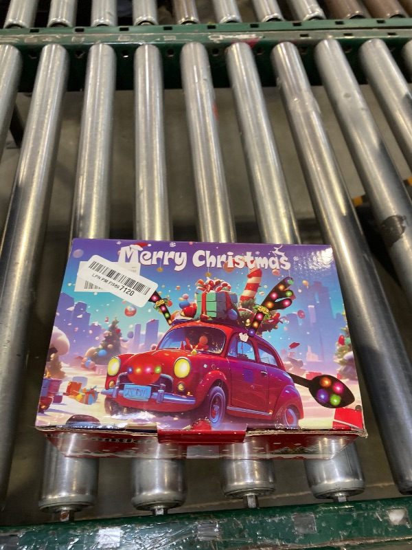 Photo 1 of Christmas Car Decorations Reindeer Car Kit Antlers with Lights, Jingle Bells Rudolph Reindeer and Nose, Tail Cute Costume Auto Accessories for Trunk Vehicles SUV Antenna Toppers Multicolor