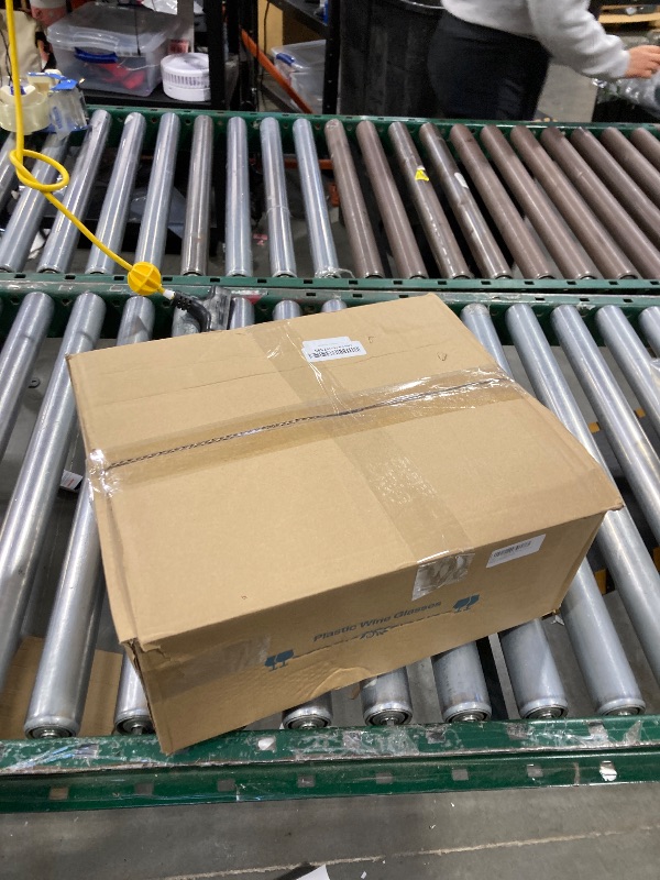 Photo 1 of 40 Pack 12oz Diamond Plastic Wine Glasses, Disposable Stemless Wine Cups - Shatterproof, Unbreakable & BPA-Free, Recyclable Drinkware for Wedding Reception, Birthday Party, New Year, Holidays & Events