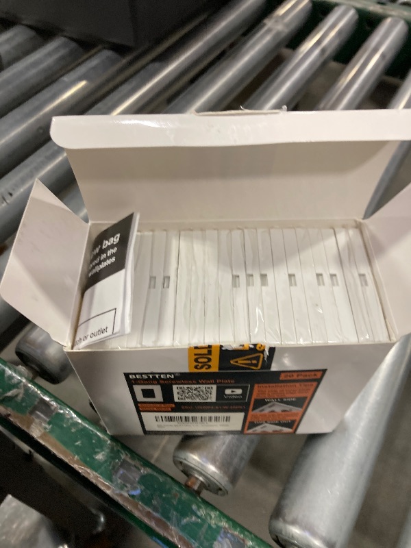 Photo 1 of 20 Pack BESTTEN Screwless Wall Plate, 1 Gang Decorator Light Switch Plate, Decor Outlet Cover, H4.69” x W2.91”, USWP4 Off White Series Wallplate