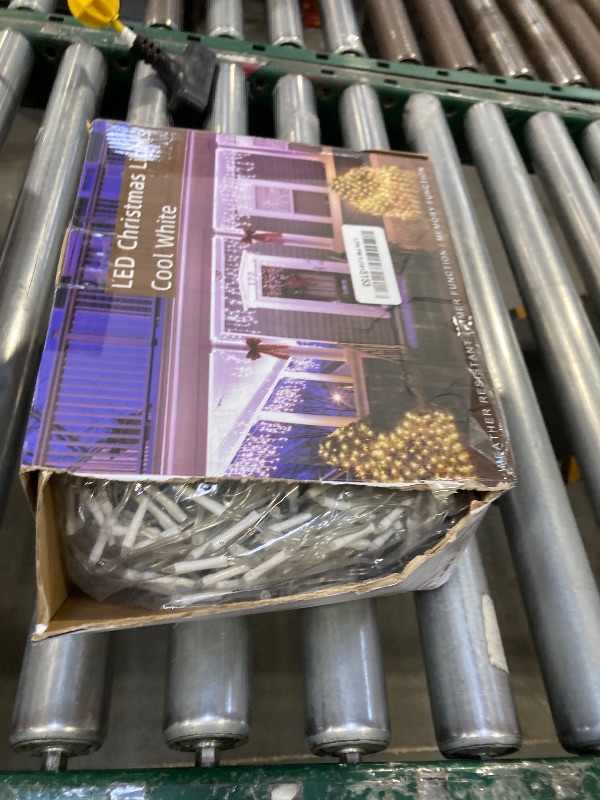 Photo 1 of 164FT 1620 LED Outdoor Christmas Lights - 360 Ice Drops, 12 Pro Modes with Timer Memory & Brightness, Waterproof Hanging Ice String Light for Holiday Wedding Garden Fence House Decor (Cool White)