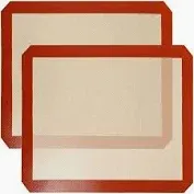 Photo 1 of 2 Pack Silicone Baking Mat, Non-Stick Heat Resistant Premium Silicone Baking Mat for Cookies, Pizzas, Pretzels and More