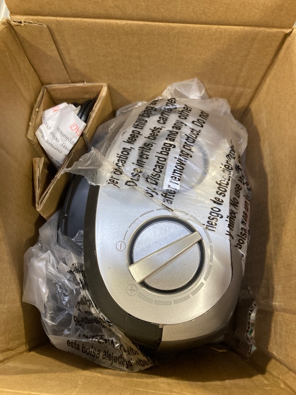 Photo 1 of Amazon Basics Ceramic Space Heater, Portable Indoor Heating Solution, With Overheat and Tip-Over Protection, Thermostat, Non-Oscillating, 1500W, 7.52"D x 6.34"W x 9.45"H, Silver