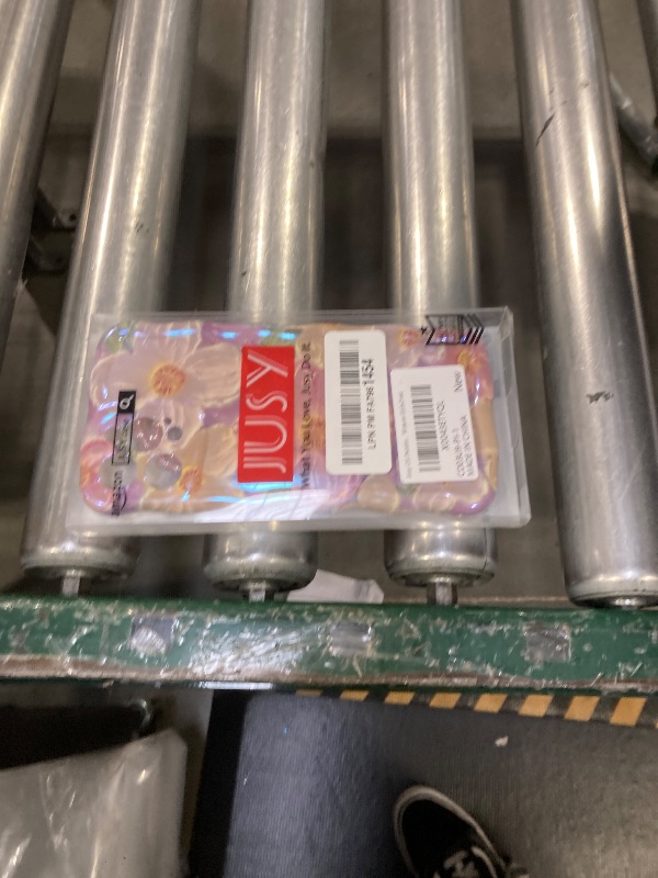 Photo 1 of Jusy Oil Painting Flower Compatible with iPhone 12 Pro Max Case, with Bracelet Chain, Colorful Retro Floral Cute Curly Wave Frame Women Girls-Pink