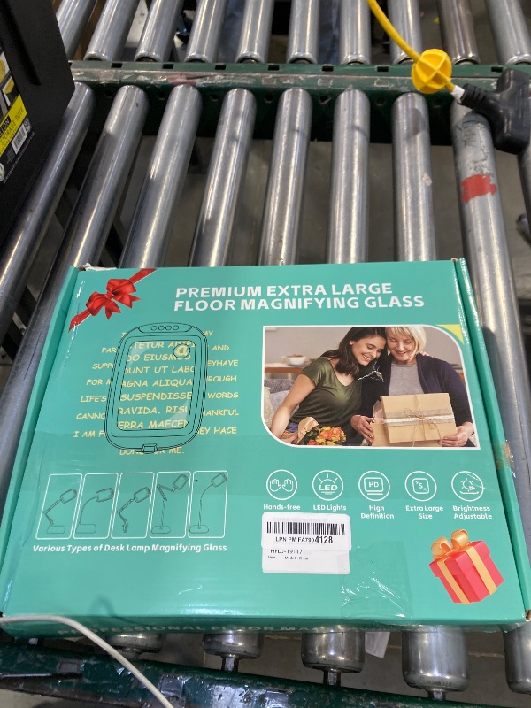 Photo 1 of 30X 10X Extra Large Floor Magnifying Glass with Light and Stand,60 LED Flexible Gooseneck Floor Magnifying Lamp with 5 Color Modes, 2-in-1 Lighted Magnifiers for Close Work, Sewing,Crafts, Painting