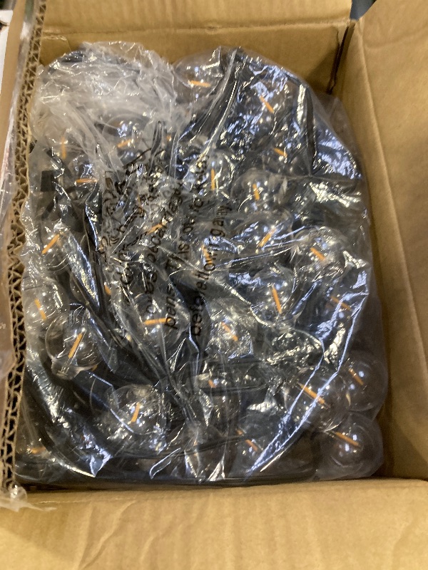 Photo 1 of 100FT Outdoor G40 LED Globe String Lights Dimmable Waterproof Shatterproof Patio Lights with 104 Bulbs Connectable Commercial Hanging Light for Christmas Patio House Backyard Balcony Party(Black)