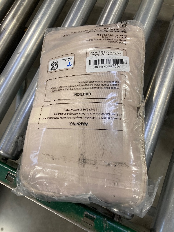 Photo 1 of 10 Set Compression Packing Cubes for Travel Gifts Women Mom,OlarHike Luggage Clothes Organizer for Travelers,Airplane/Cruise/Car/Train Travel Essentials,Compressible Expandable Saver Space Bags(Beige)