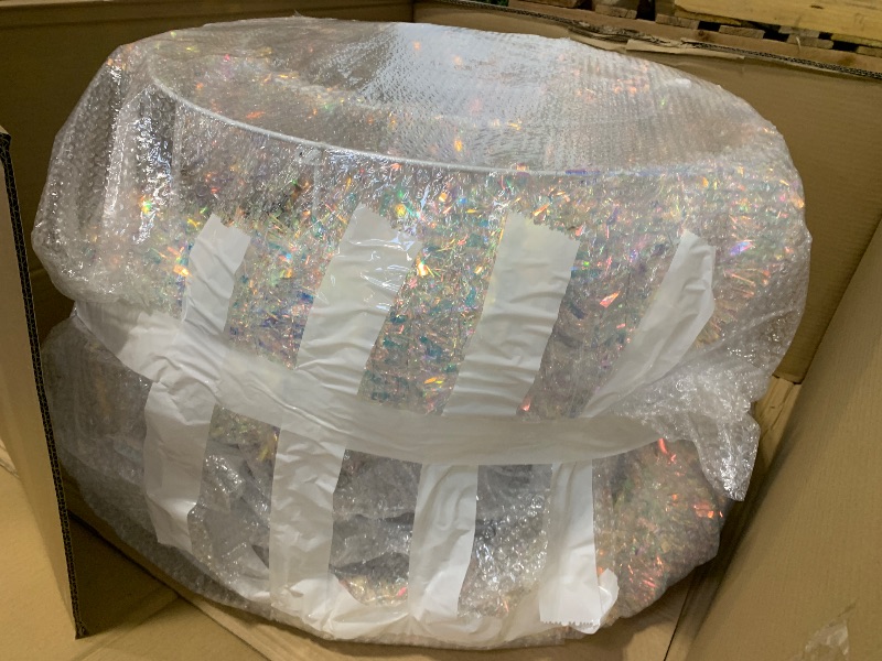 Photo 1 of  Mark 8' Pre-Lit Iridescent Color-Changing Spiral Tree