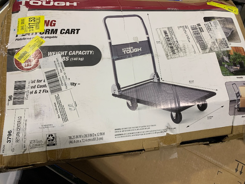 Photo 1 of  Hyper Tough 300 Pound Capacity Heavy Duty Folding Utility Rolling Cart. 
