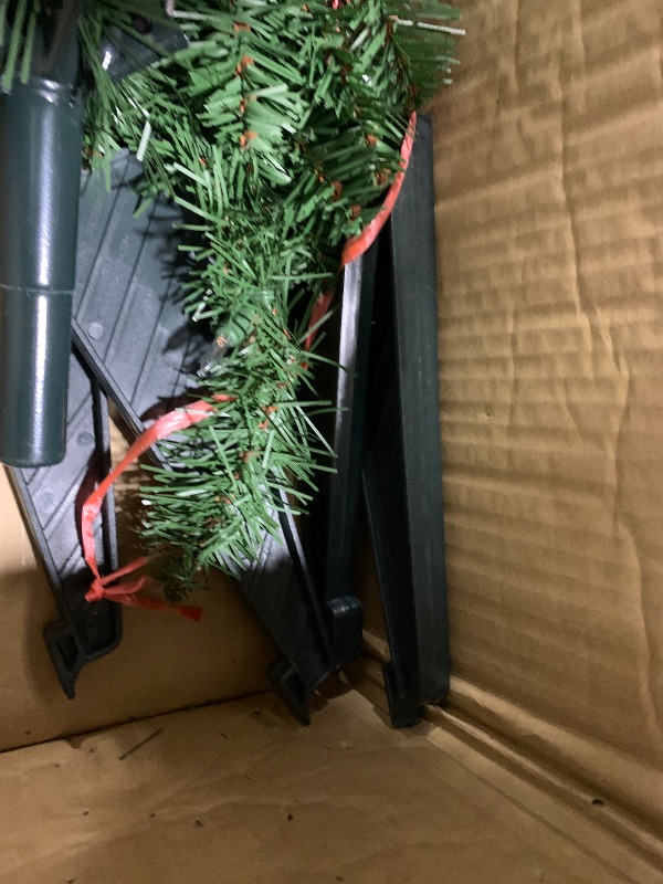 Photo 1 of 6.5' Pre-Lit Madison Pine Green Artificial Christmas Tree with Color-Changing LED Lights, by Holiday Time