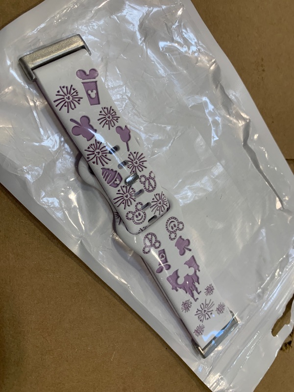 Photo 1 of 1PC ONLY---   Kimiyaki Cartoon Engraved Bands Compatible with Fitbit Sense 2 / Sense Fitbit Versa 4/ Versa 3 Women, Two-Tone Cute Soft Silicone Sport Strap for Fitbit Sense 2/Versa 4 Smart Watch