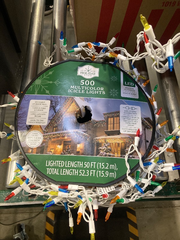 Photo 1 of 500 Multicolor Icicle Lights 