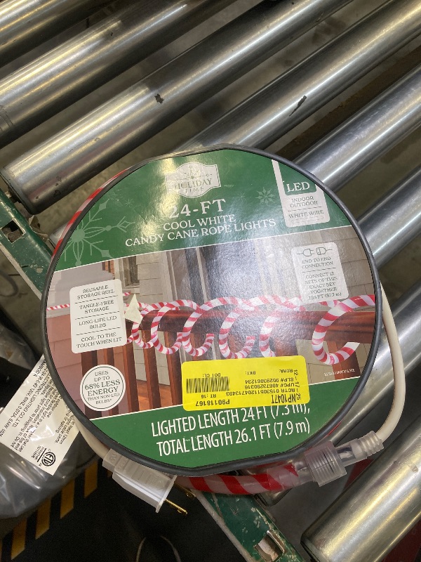 Photo 1 of 24FT Cool White Candy Cane Rope Lights