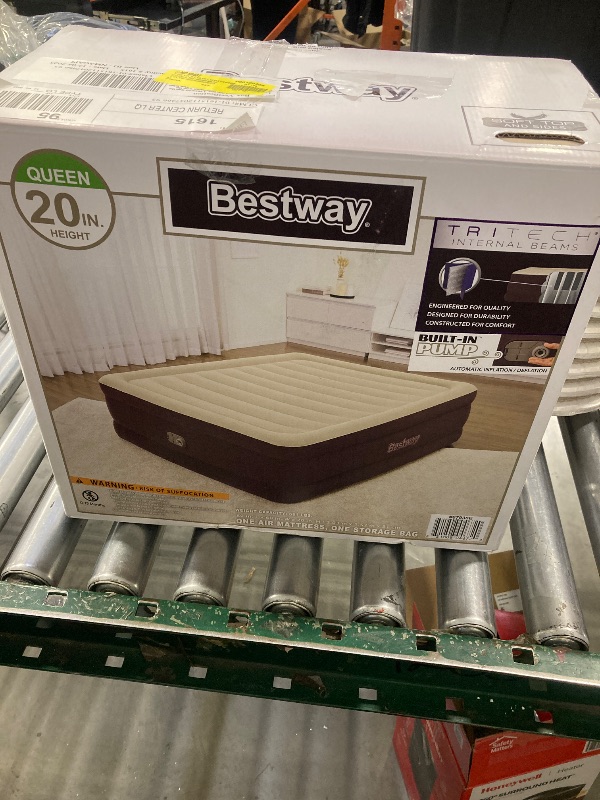 Photo 1 of Bestway Maroon 20 Queen Air Mattress with Built-in Pump (does not include pump)