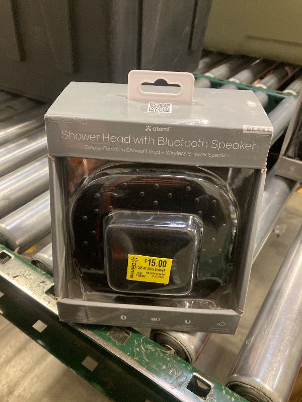 Photo 1 of Atomi Bluetooth Speaker Showerhead Matte Black 1.8 GPM AT1490B