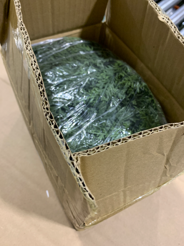 Photo 1 of 6ft Artificial Realistic Cedar Garland - Christmas Real Touch Greenery Gradient Eastern Cypress Garland for Mantle, Fireplace & Stairs Railing, Unlit Faux Green Decorations for Indoor Xmas Decor