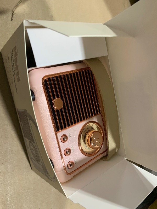 Photo 1 of Baolira Retro Bluetooth Speaker, Portable Wireless Speaker with Crystal Clear Stereo Sound Rich Bass, Best Birthday Gifts Ideas for Women Teenage (Pink)