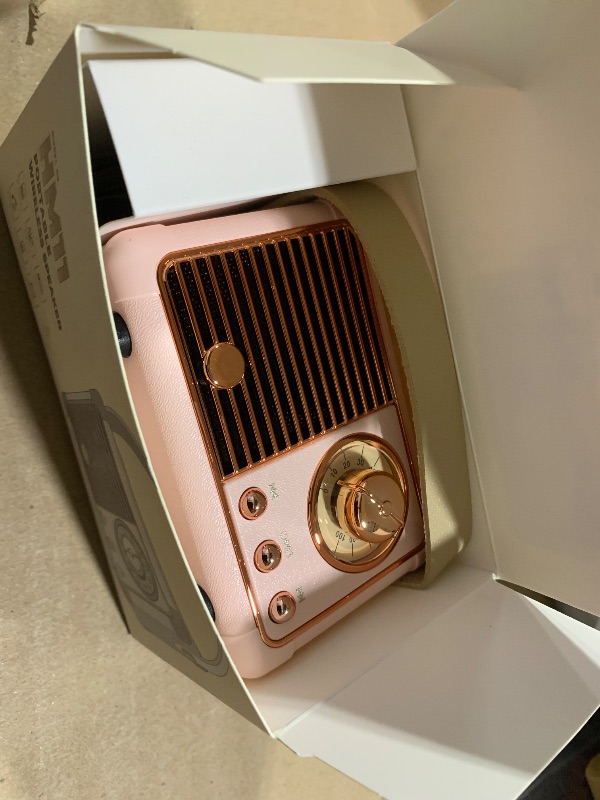 Photo 1 of Baolira Retro Bluetooth Speaker, Portable Wireless Speaker with Crystal Clear Stereo Sound Rich Bass, Best Birthday Gifts Ideas for Women Teenage (Pink)