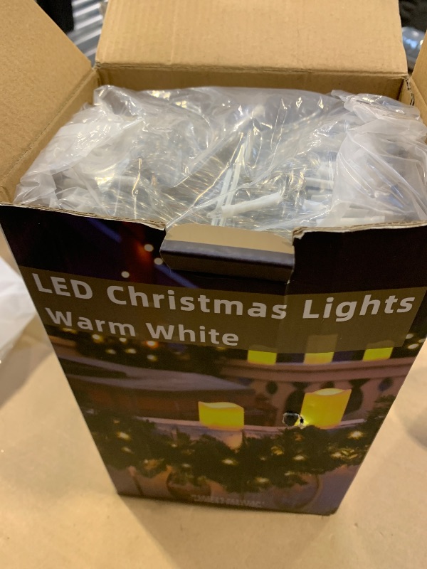 Photo 1 of 1500 LED 470FT Christmas String Lights, 12 Modes and Timer Memory Dimmable, Plug in Outdoor Waterproof Clear Wire Twinkle Fairy Light for for Xmas Yard Tree Wedding Party Outside Decor (Warm White)